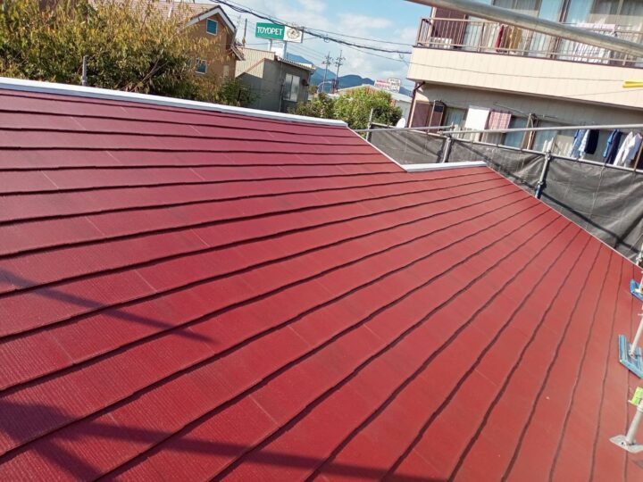 静岡市葵区K様邸　2屋根塗装工事(付帯部塗装含む)　シーリング打ち替え工事