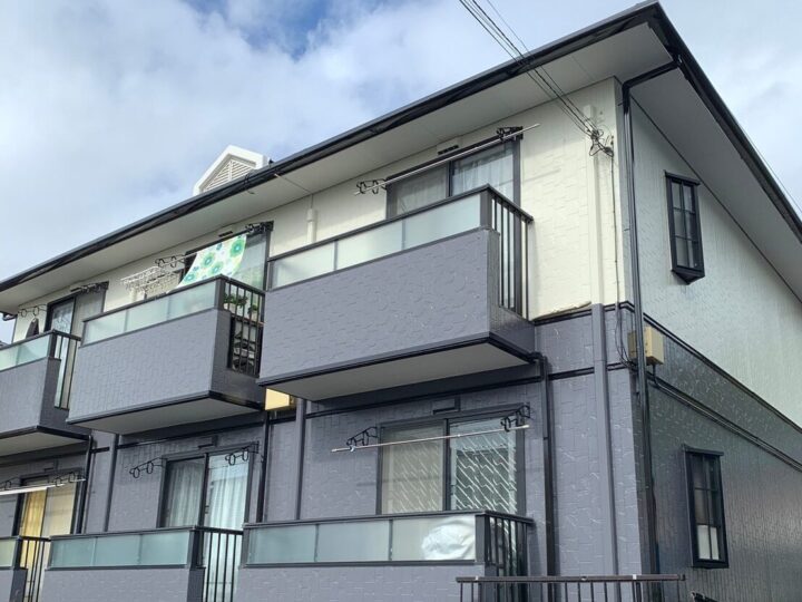 静岡市清水区アパートA・B棟　外壁・屋根塗装工事　シーリング打ち替え工事　防水工事