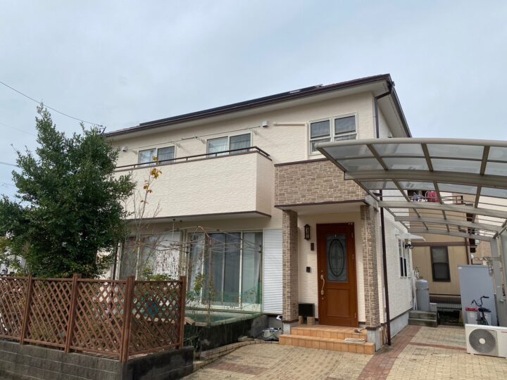 静岡市清水区K様邸　外壁・屋根塗装工事　シーリング打ち替え工事