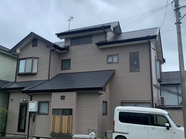 静岡市葵区与一Ｆ様邸　外壁・屋根塗装工事　シーリング打ち替え工事　防水工事